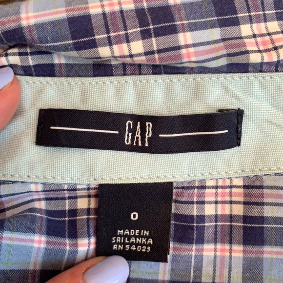 GAP Plaid Button Down Blouse - Picture 6 of 11